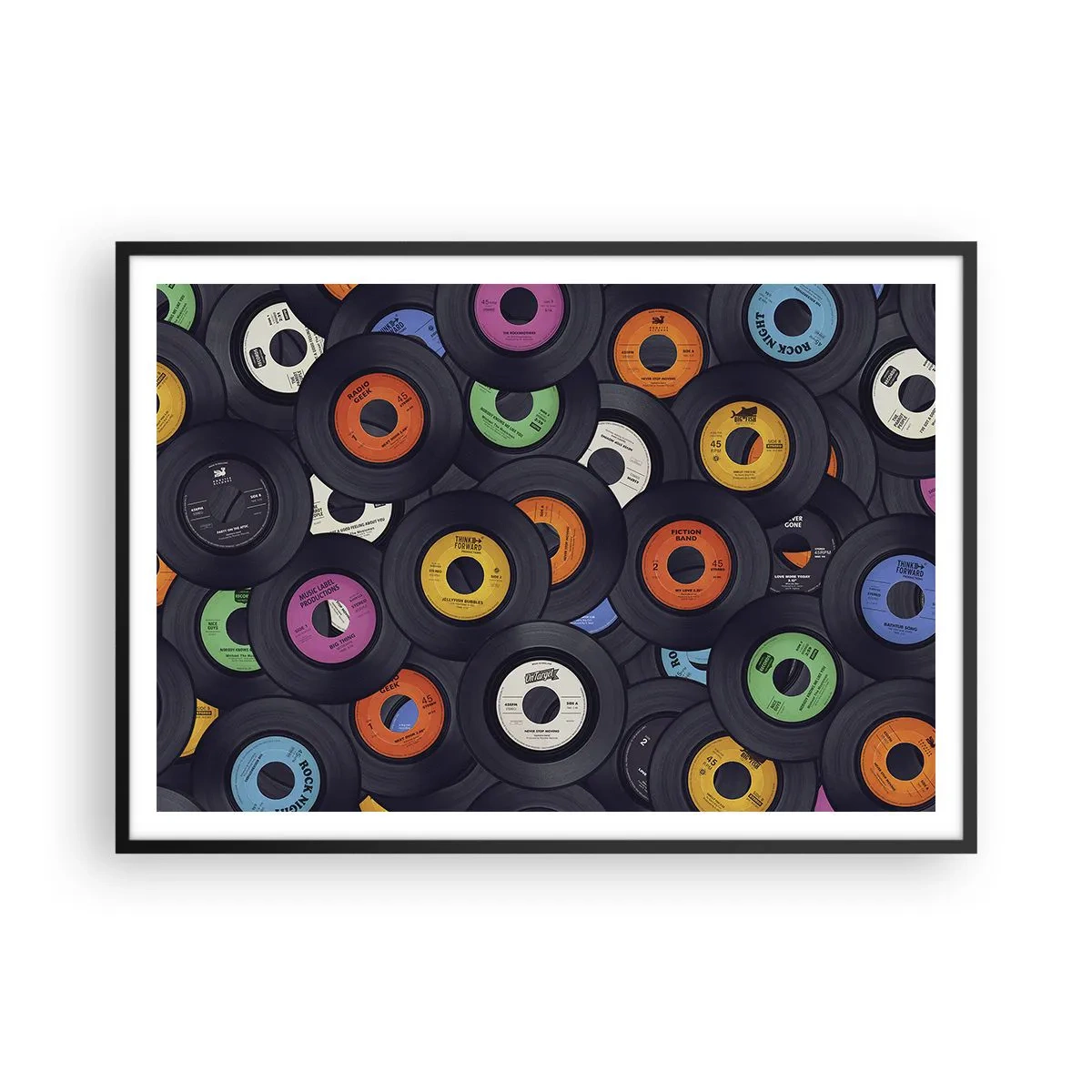 Poster în ramă neagră - Culorile clasicilor - 100x70 cm