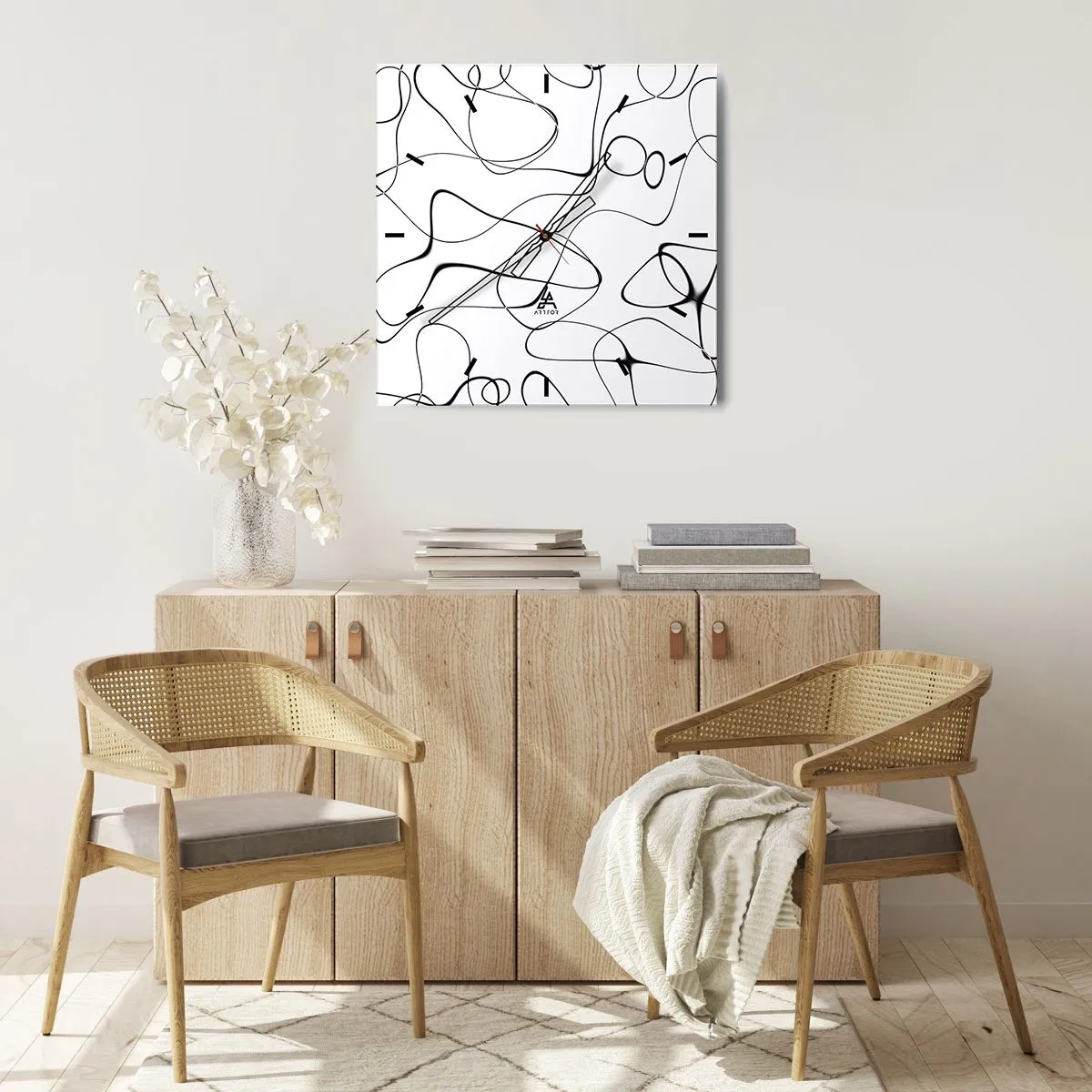 Ceas de perete - Ceas pe sticlă - Căile vieții, căile destinului - 30x30 cm