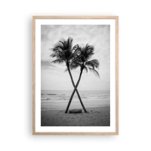 Poster în ramă de stejar deschis - Prezența sensibilă - 50x70 cm