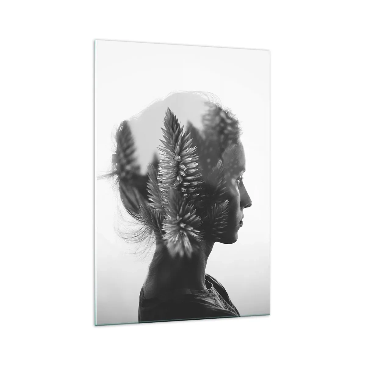 Tablou pe sticlă - Doamna din pădurea de pini - 70x100 cm