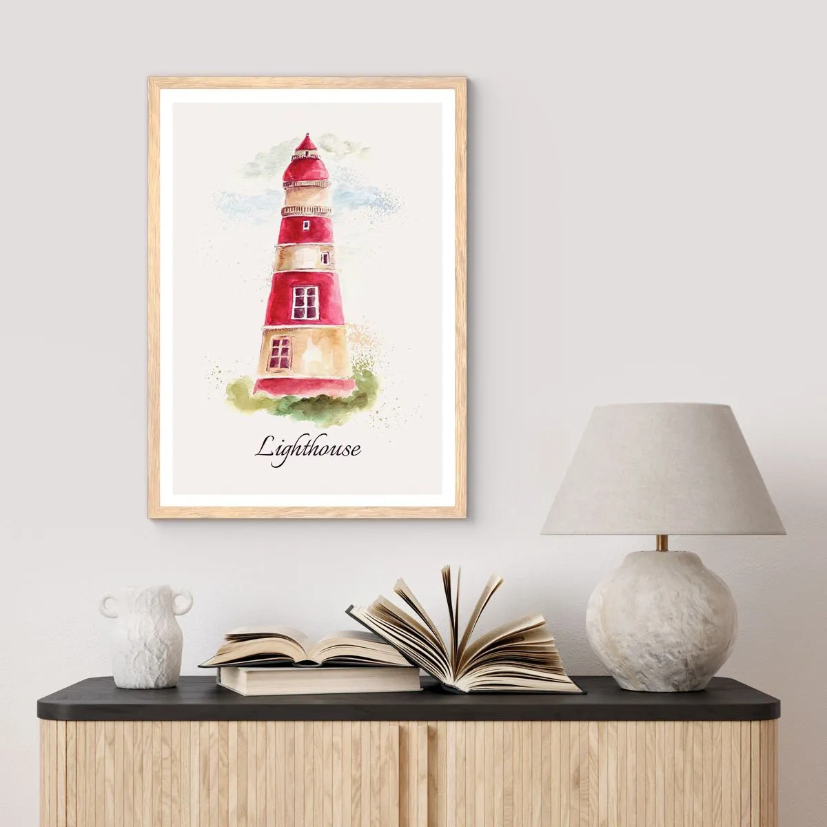 Poster în ramă de stejar deschis - Întotdeauna vreme bună - 50x70 cm