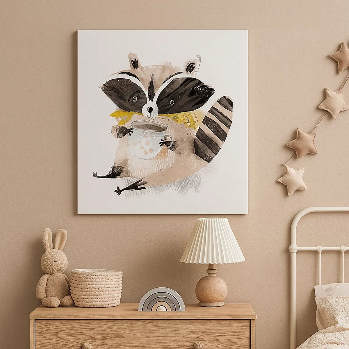 Tablou pe pânză - Prietenul meu ratonul - 30x30 cm