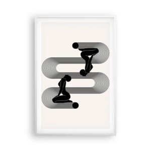 Poster în ramă albă - Simetrie senzuală - 61x91 cm