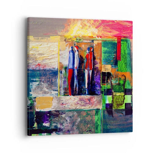 Tablou pe pânză - Relații și emoții - 40x40 cm