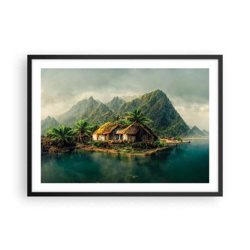 Poster în ramă neagră - Paradisul tropical - 70x50 cm