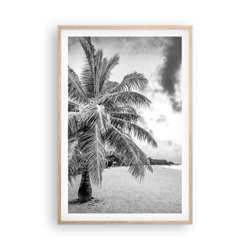 Poster în ramă de stejar deschis - Când tânjești după singurătate... - 61x91 cm