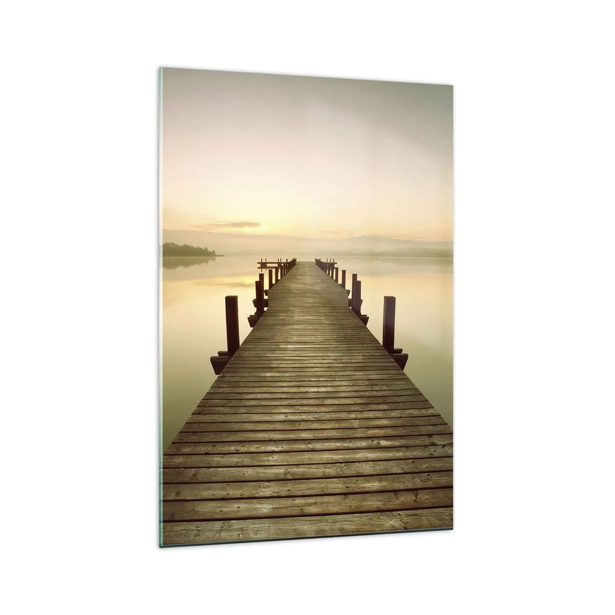 Tablou pe sticlă - Înainte de răsărit, zori, lumină - 70x100 cm