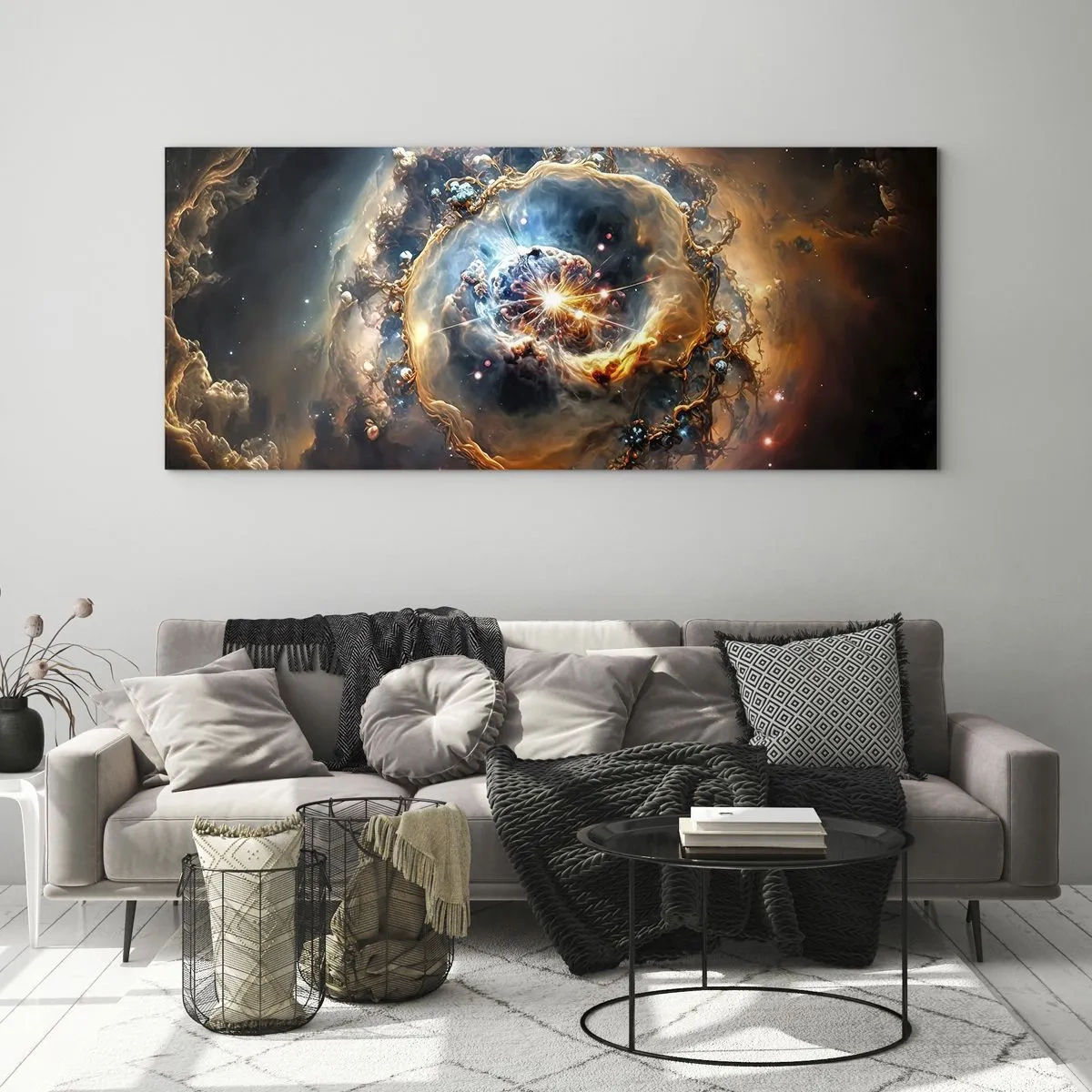 Tablou pe sticlă - Început - 100x40 cm