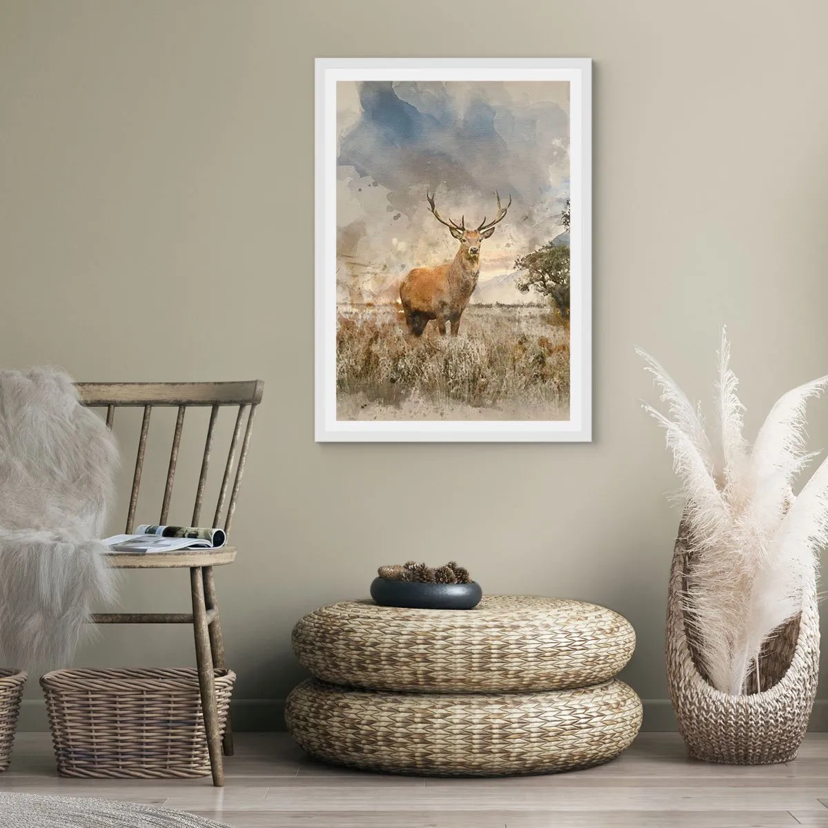 Poster în ramă albă - Demnitate - putere - măreție - 70x100 cm