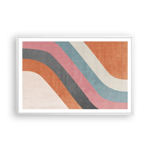 Poster în ramă albă - Compoziție diagonală - mișcare - 91x61 cm