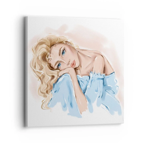 Tablou pe pânză - Scufundată în vis albastru - 30x30 cm