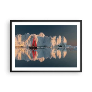 Poster în ramă neagră - La capătul lumii - 70x50 cm