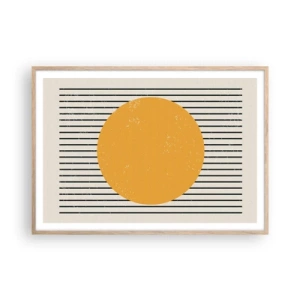 Poster în ramă de stejar deschis - Puterea simplității - 100x70 cm