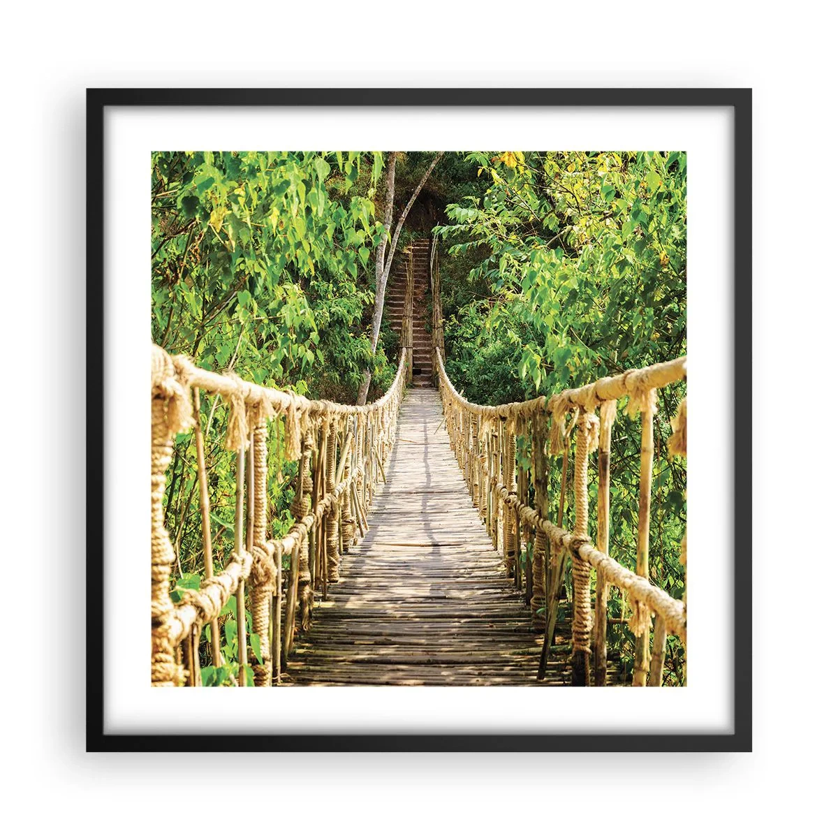 Poster în ramă neagră - Suspendat în verde - 50x50 cm