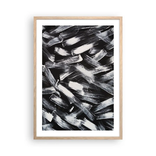 Poster în ramă de stejar deschis - Abstracție în spirit industrial - 50x70 cm