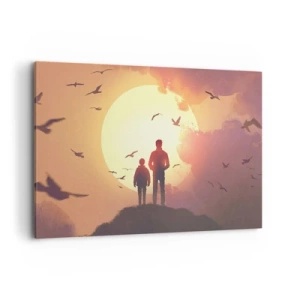 Tablou pe pânză - Față în față cu soarele - 120x80 cm