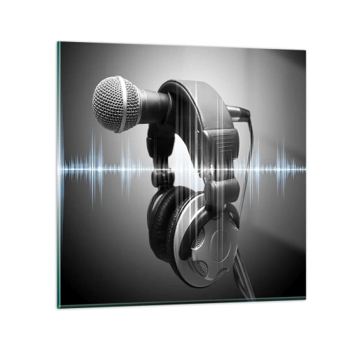 Tablou pe sticlă - Încă se mai poate auzi cântecul - 30x30 cm