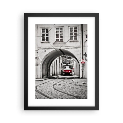 Poster în ramă neagră - Printr-un labirint urban - 30x40 cm