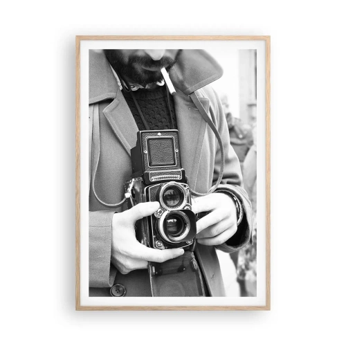 Poster în ramă de stejar deschis - În stilul retro - 70x100 cm