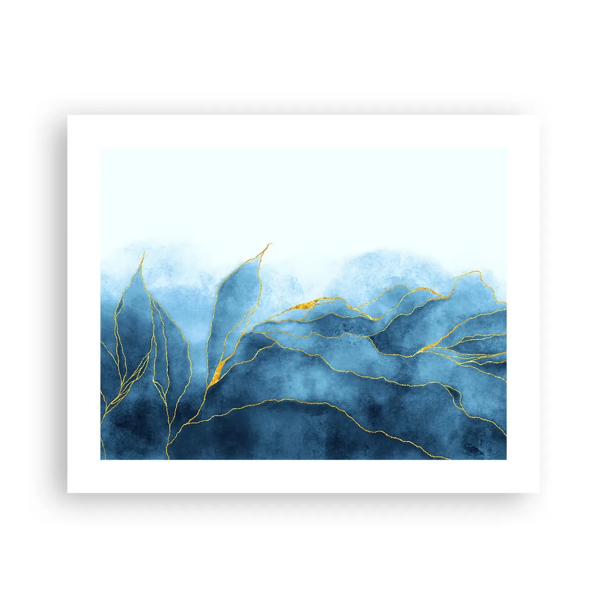 Poster - Albastru în aur - 50x40 cm