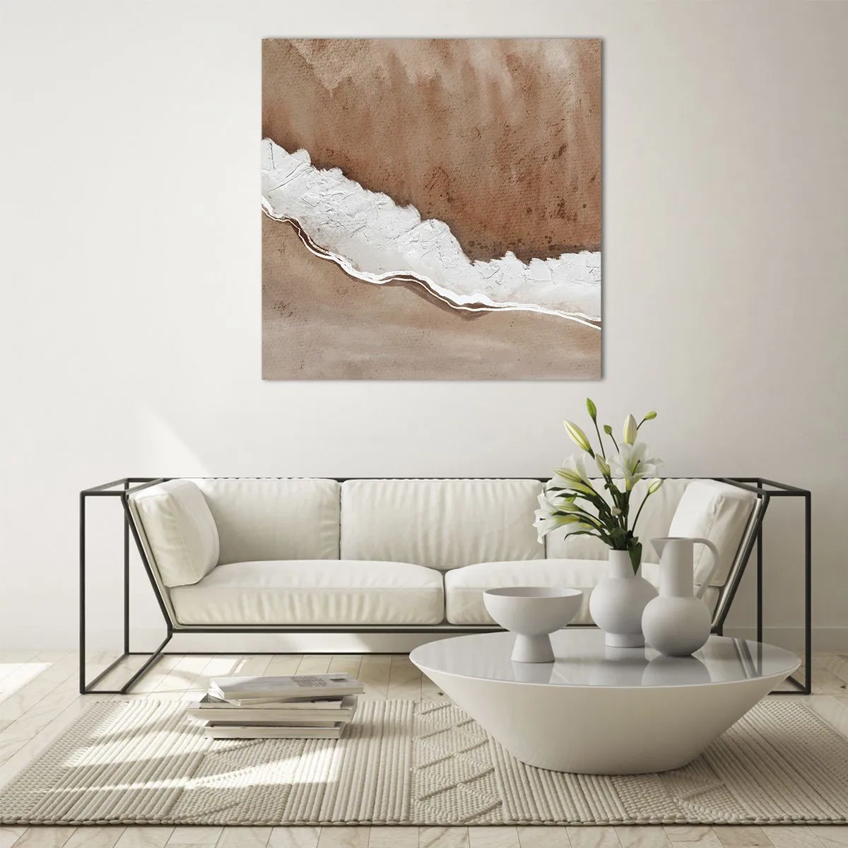 Tablou pe sticlă - În culorile pământului - 30x30 cm