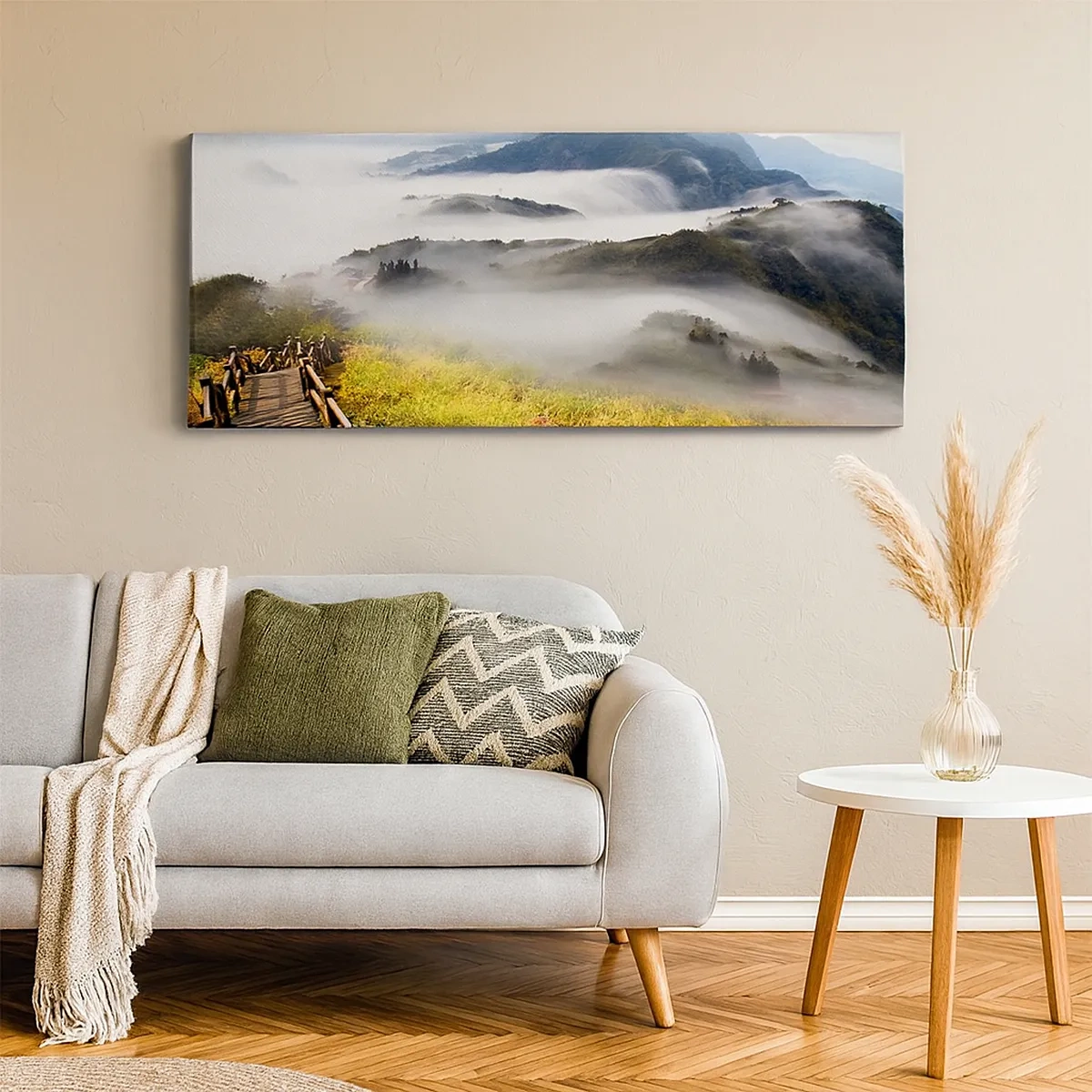 Tablou pe pânză - Țesut de strălucire și ceață - 30x30 cm