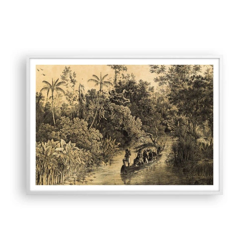 Poster în ramă albă - Călătorie la sursă - 100x70 cm