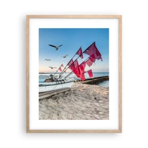 Poster în ramă de stejar deschis - O odihnă binemeritată - 40x50 cm