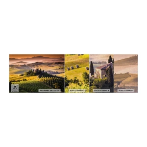 Mostră tapet Premium Canvas - Arcadia - peisaj toscan - Peisaj, Toscana, Podgoriile - 100x30 cm