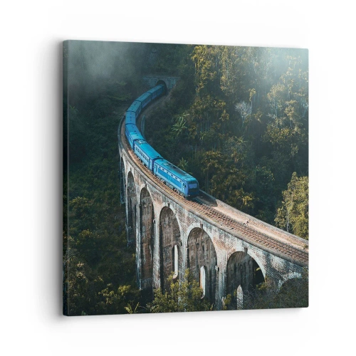 Tablou pe pânză - Cu trenul spre natură - 30x30 cm