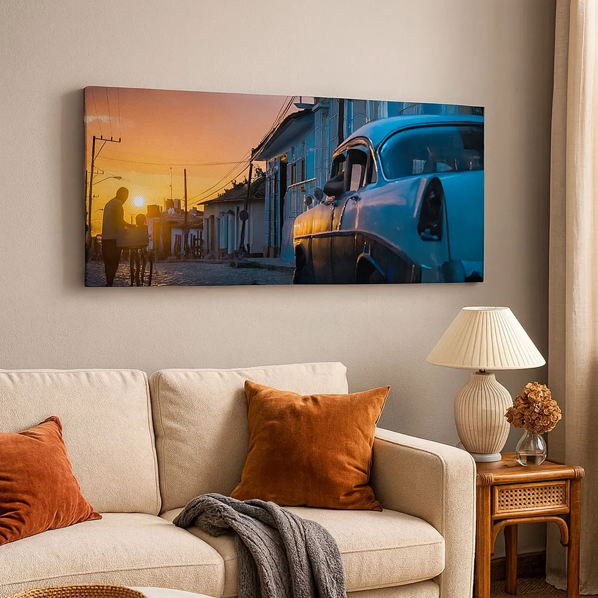 Tablou pe pânză - Aici timpul încetinește - 100x40 cm