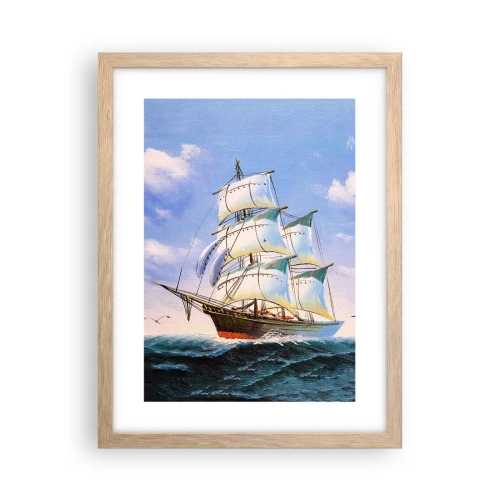 Poster în ramă de stejar deschis - Cu mândrie în vânt - 30x40 cm