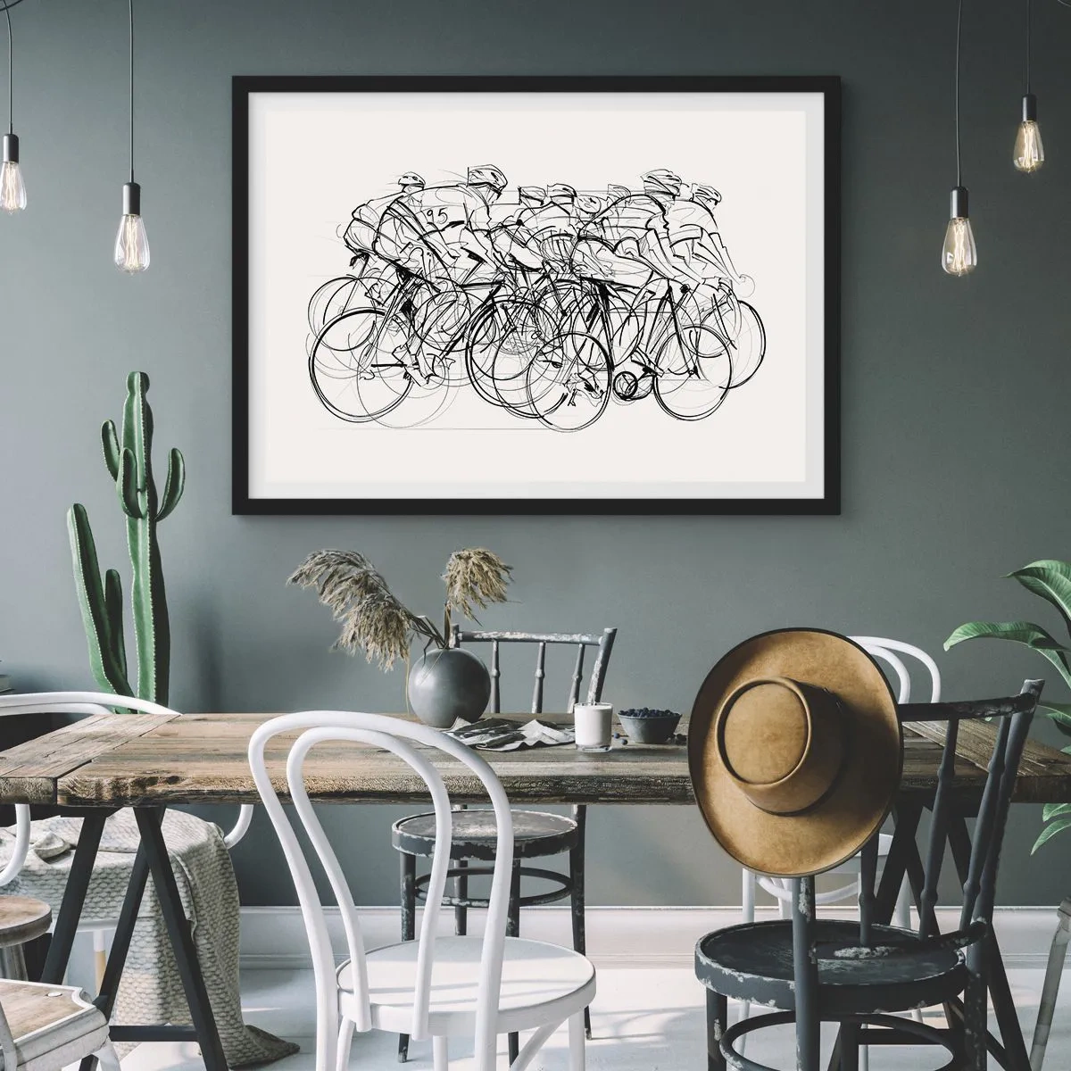 Poster în ramă neagră - Mână în mână - 40x30 cm