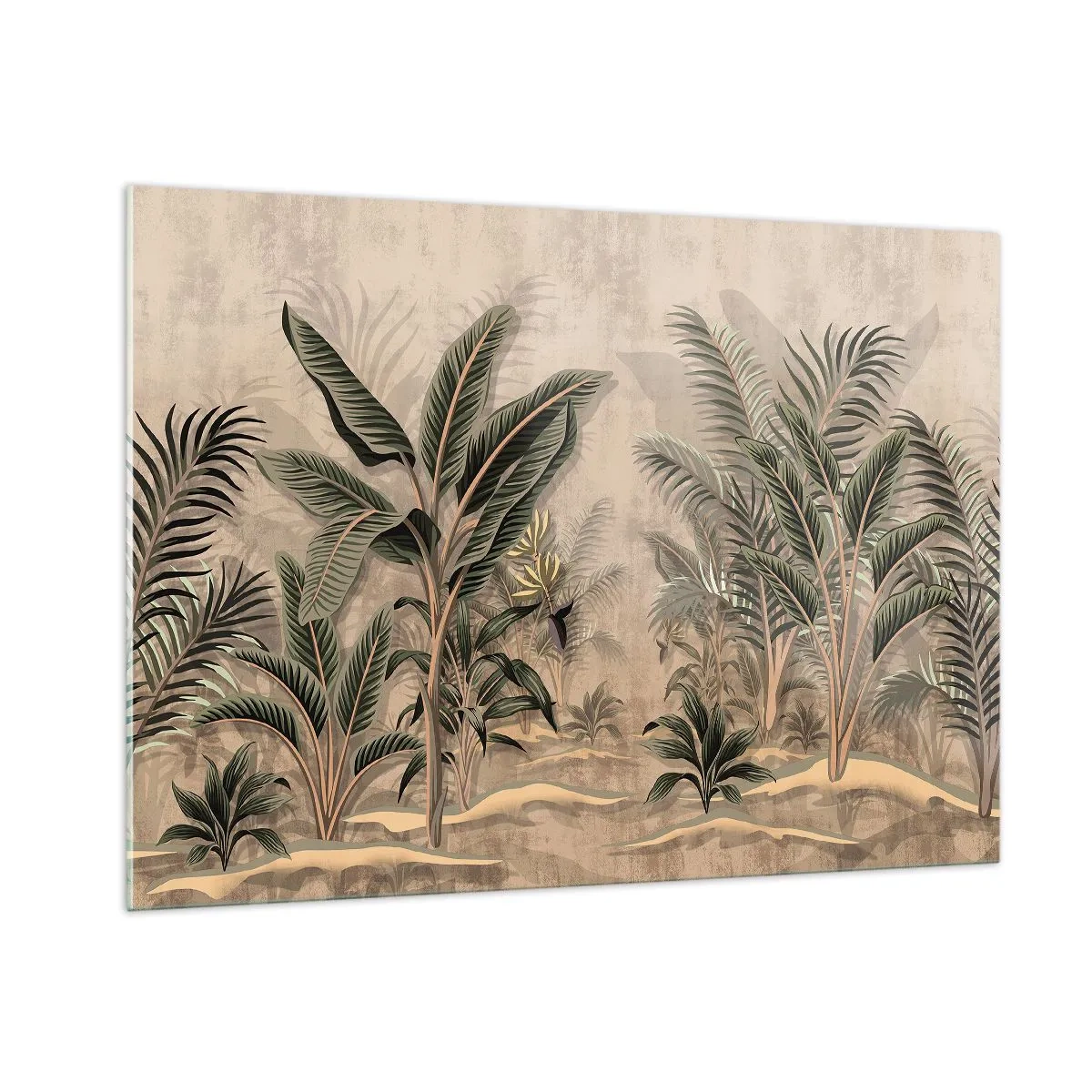 Tablou pe sticlă - Gravură în stil colonial - 100x70 cm