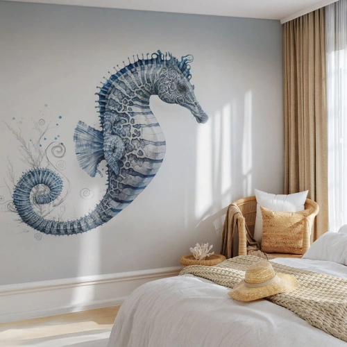 Tapet Premium Canvas - O glumă inocentă a naturii - calut de mare, Litoral, recif de corali - 400x280 cm