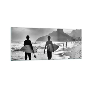 Tablou pe sticlă - Samba pentru un val - 100x40 cm