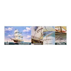 Mostră tapet Premium Sand - Cu mândrie în vânt - Nautic, Barca de navigat, Ocean - 100x30 cm