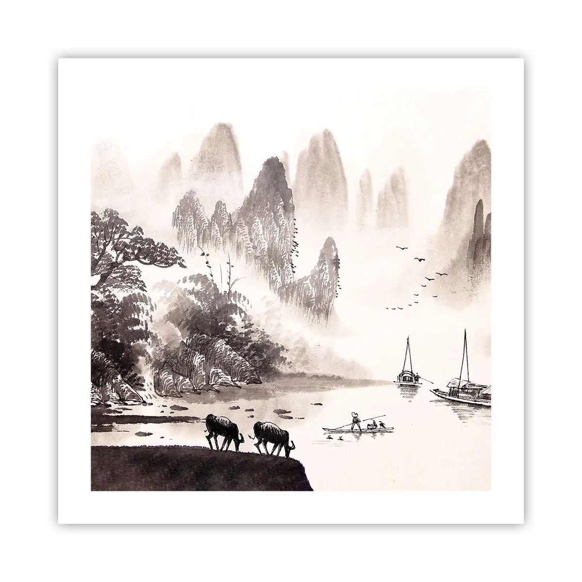 Poster - Viața exotică de zi cu zi a Estului - 50x50 cm