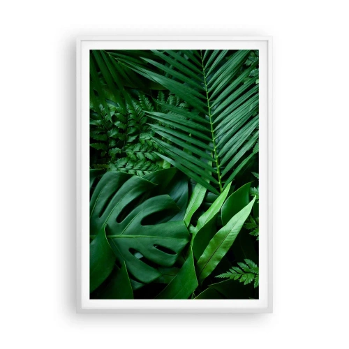 Poster în ramă albă - Înfășurate în verde - 70x100 cm