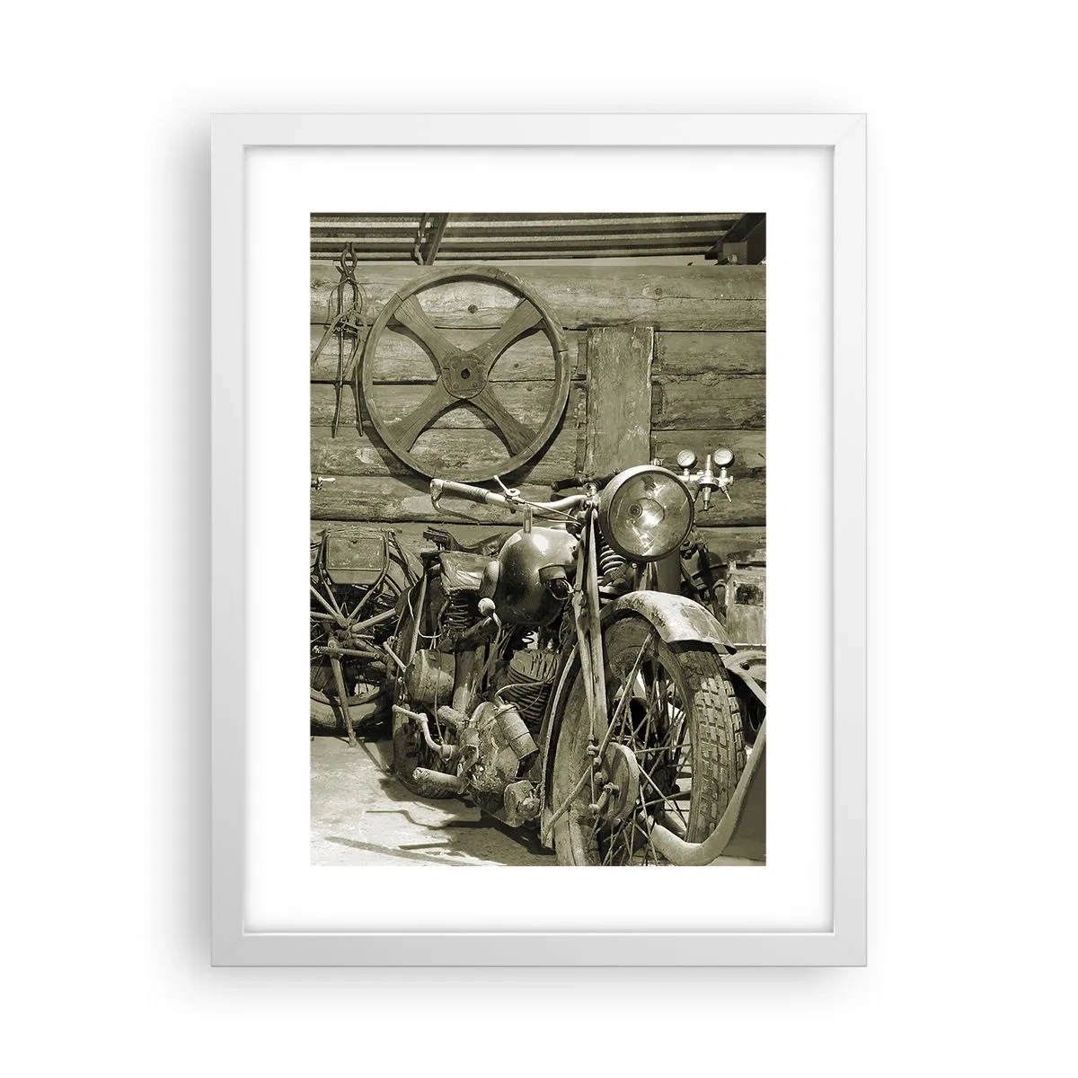 Poster în ramă albă - În șopronul unchiului Vlad - 30x40 cm