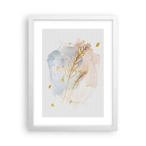 Poster în ramă albă - Suflul de aur - 30x40 cm