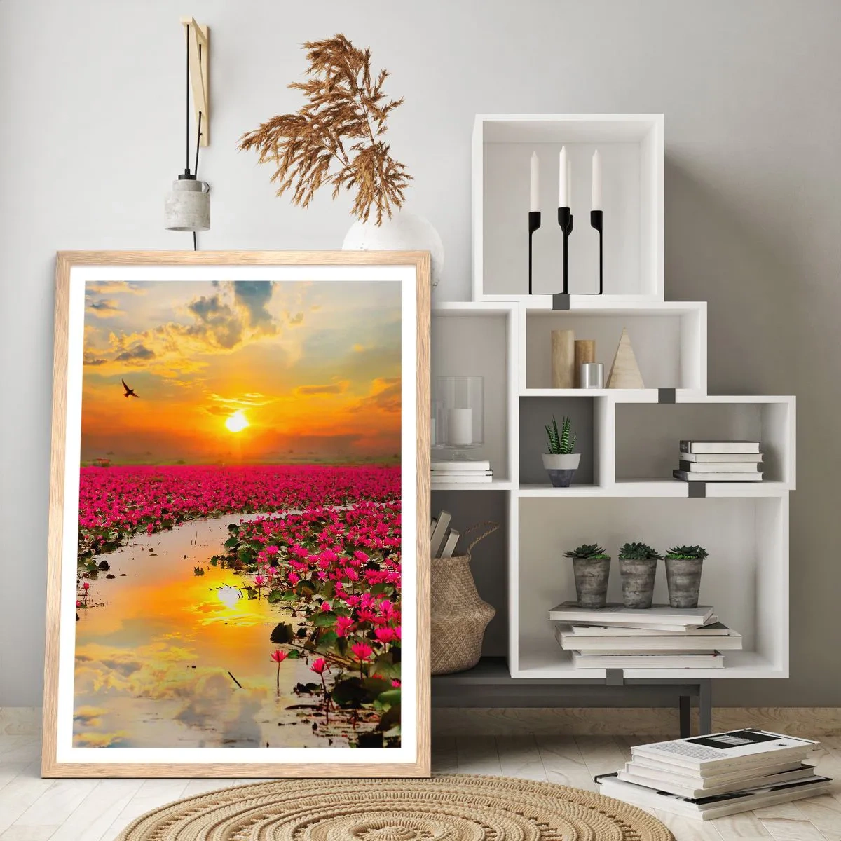 Poster în ramă de stejar deschis - Viața secretă a lacului - 70x100 cm