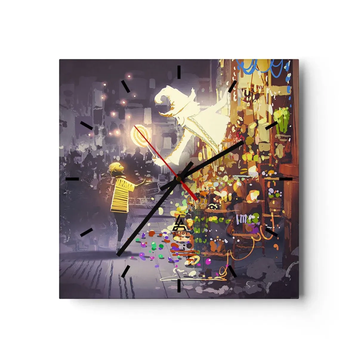 Ceas de perete - Ceas pe sticlă - Vrăjitoria există - 30x30 cm