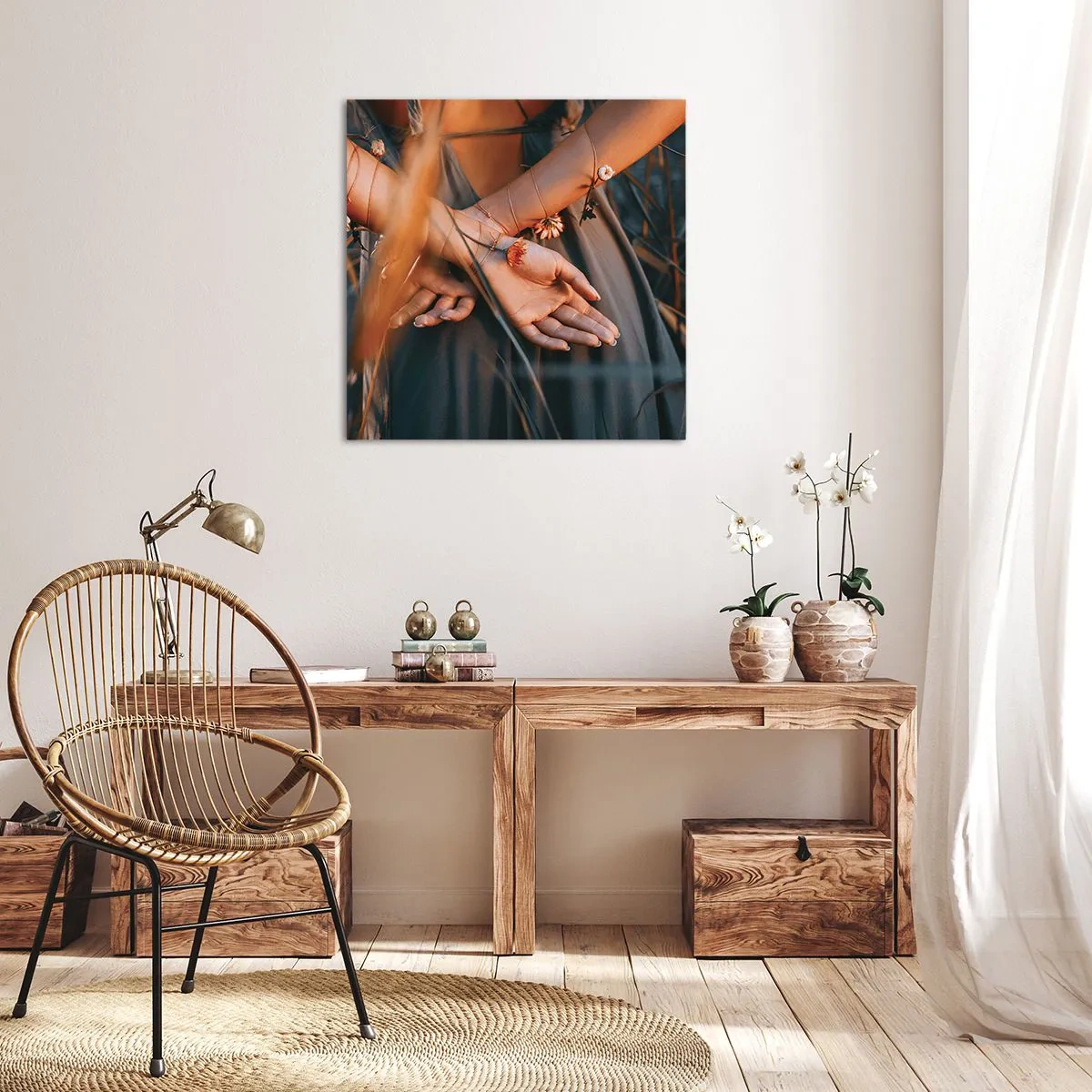 Tablou pe pânză - Legată de natură - 40x40 cm
