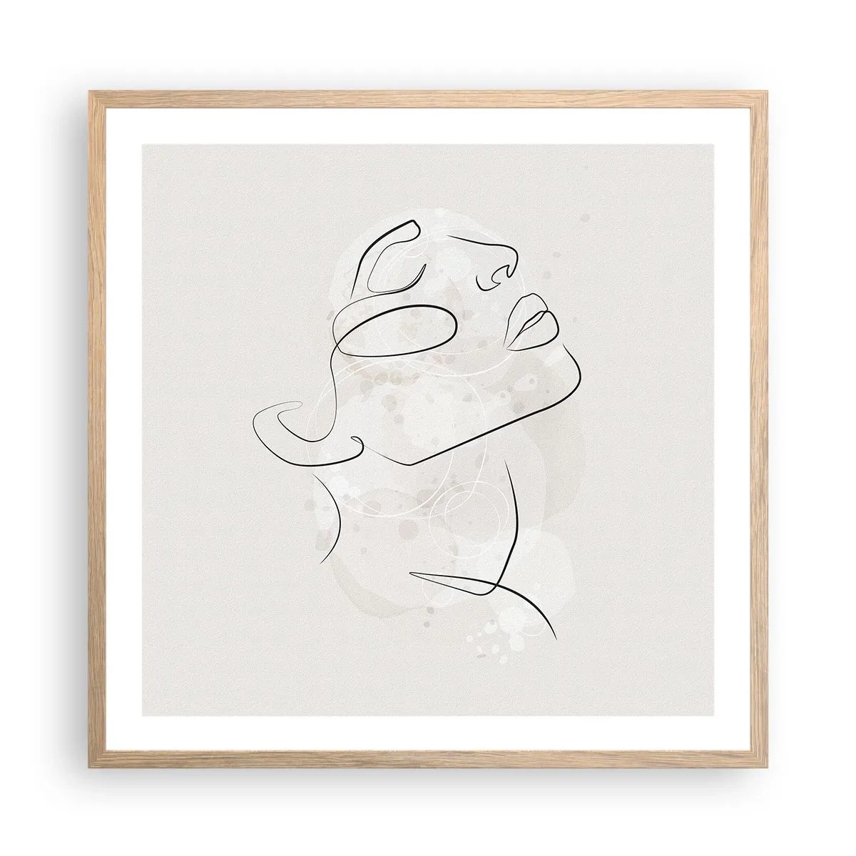 Poster în ramă de stejar deschis - Schiță de vis - 60x60 cm
