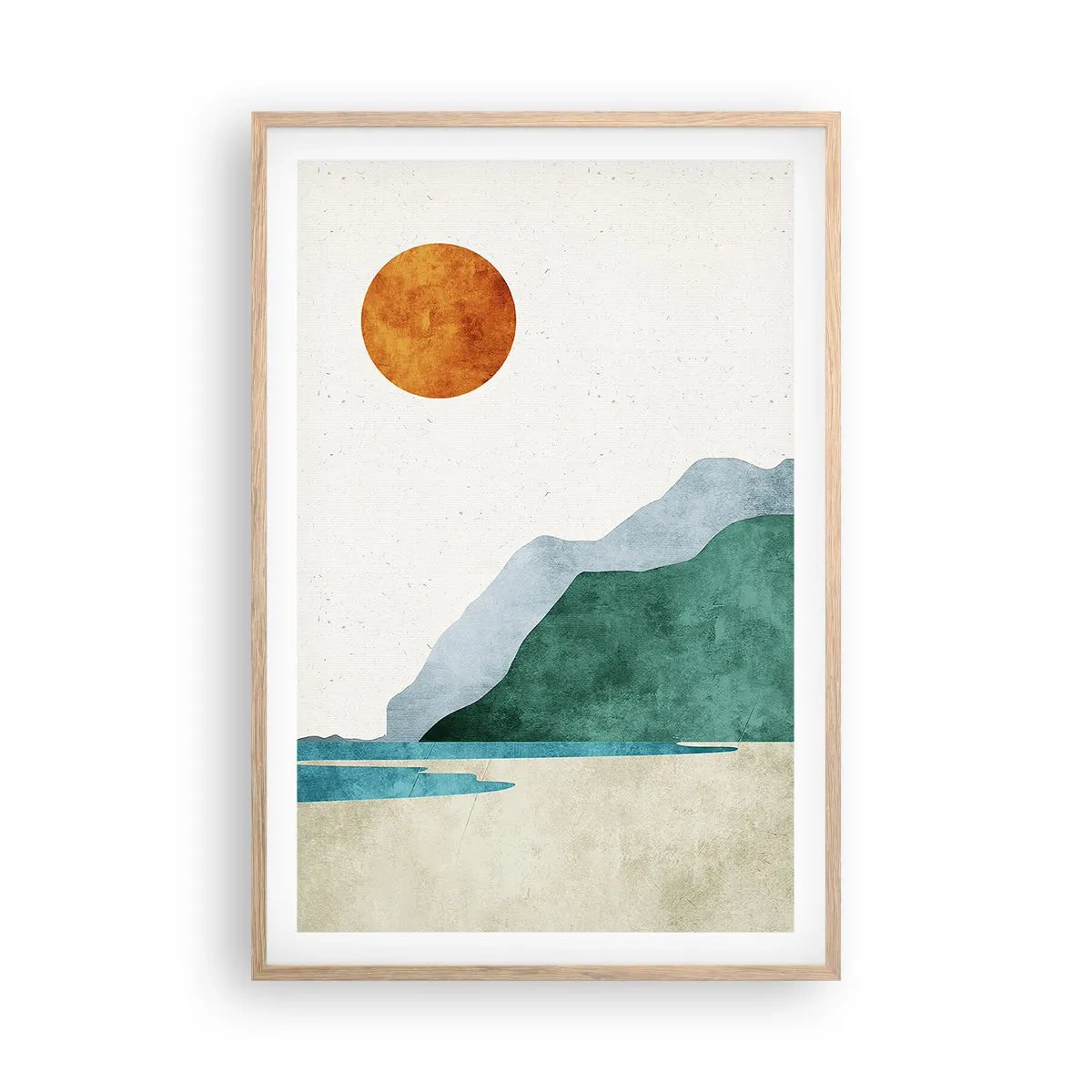 Poster în ramă de stejar deschis - Peisaj așa cum ar trebui să fie - 61x91 cm