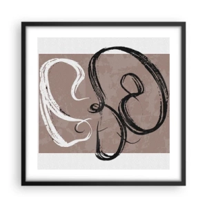 Poster în ramă neagră - Compoziția - căutarea plenitudinii - 50x50 cm