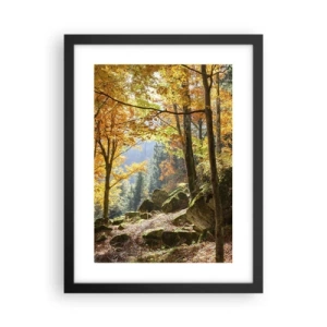 Poster în ramă neagră - Timp de relaxare - 30x40 cm