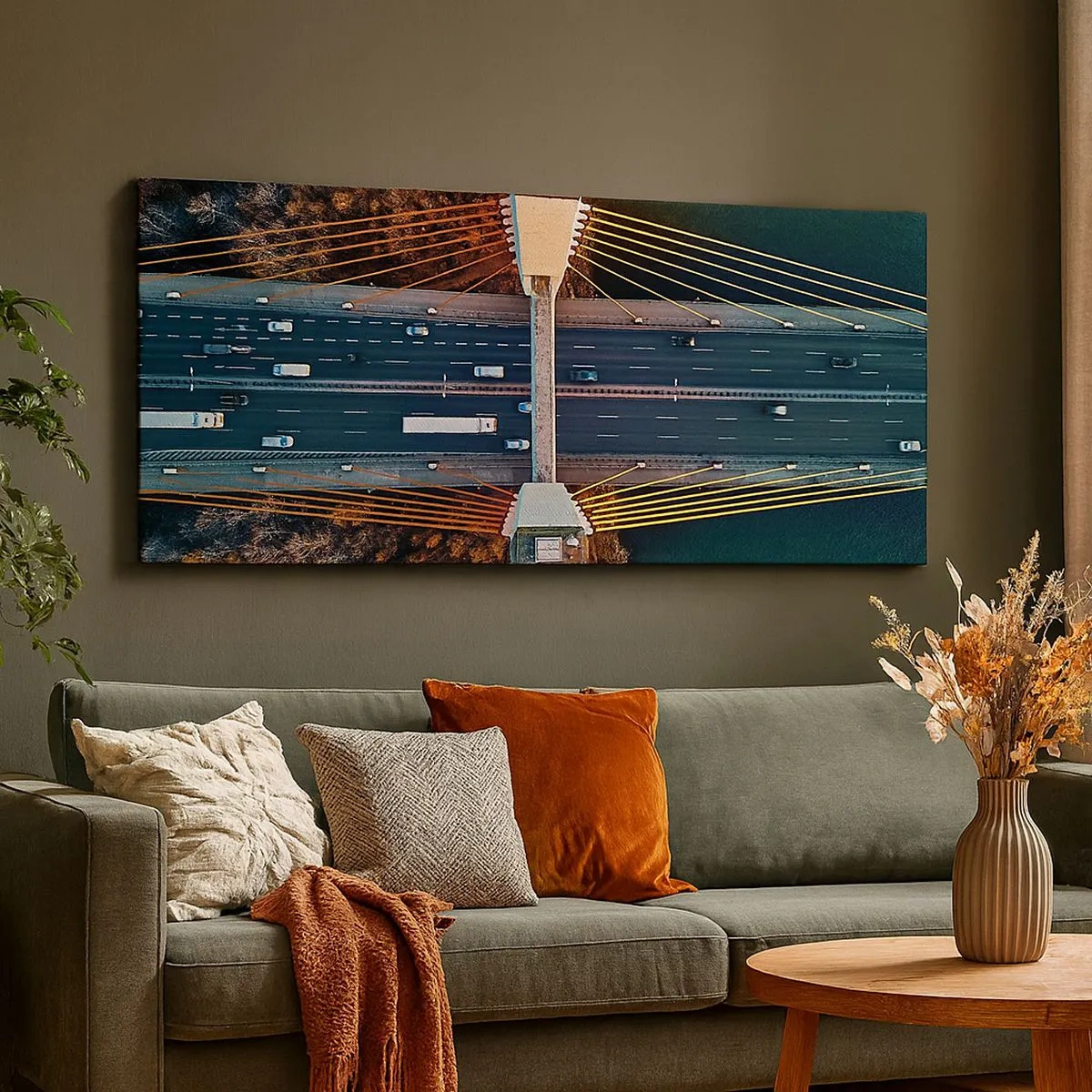 Tablou pe pânză - Din pădure spre apă - 100x40 cm