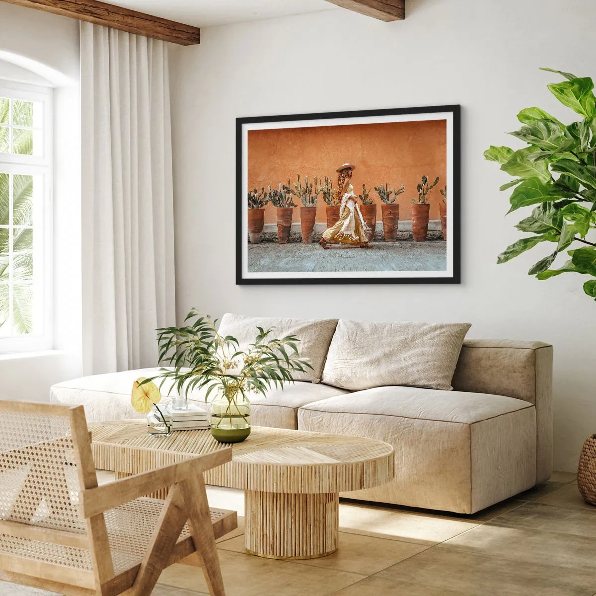 Poster în ramă neagră - În stilul hippie - 70x50 cm